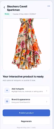 HolosView app screen: 5. Publish it